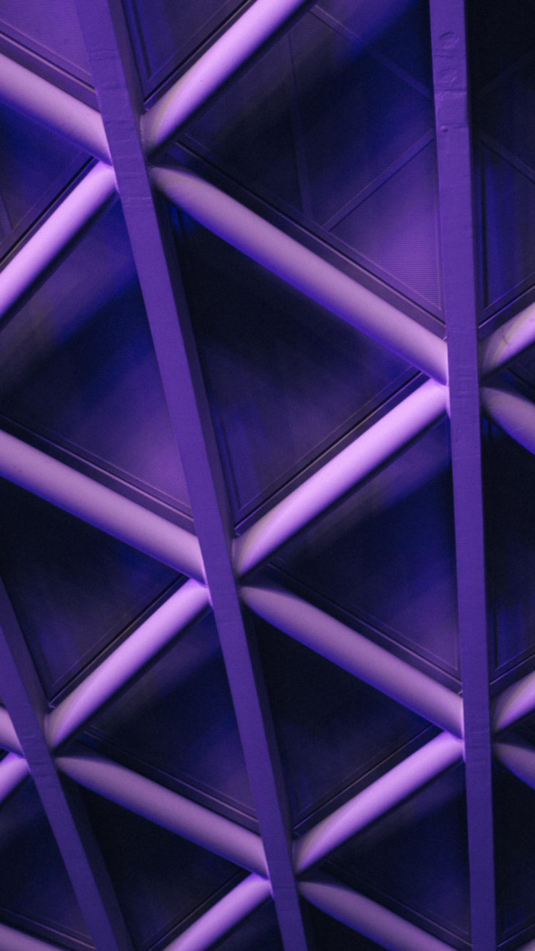 Обои Фиолетовый, пурпур, свет, узор, симметрия в разрешении 750x1334