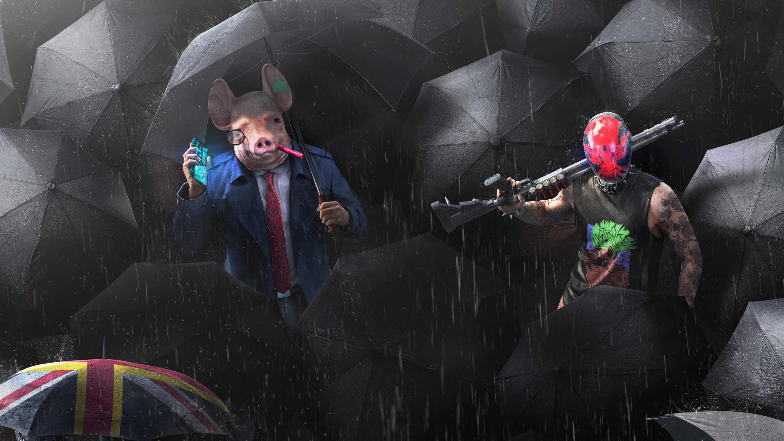 Обои Смотреть Собак Легион, xbox one, Представление, вымышленный персонаж, событие в разрешении 2560x1440