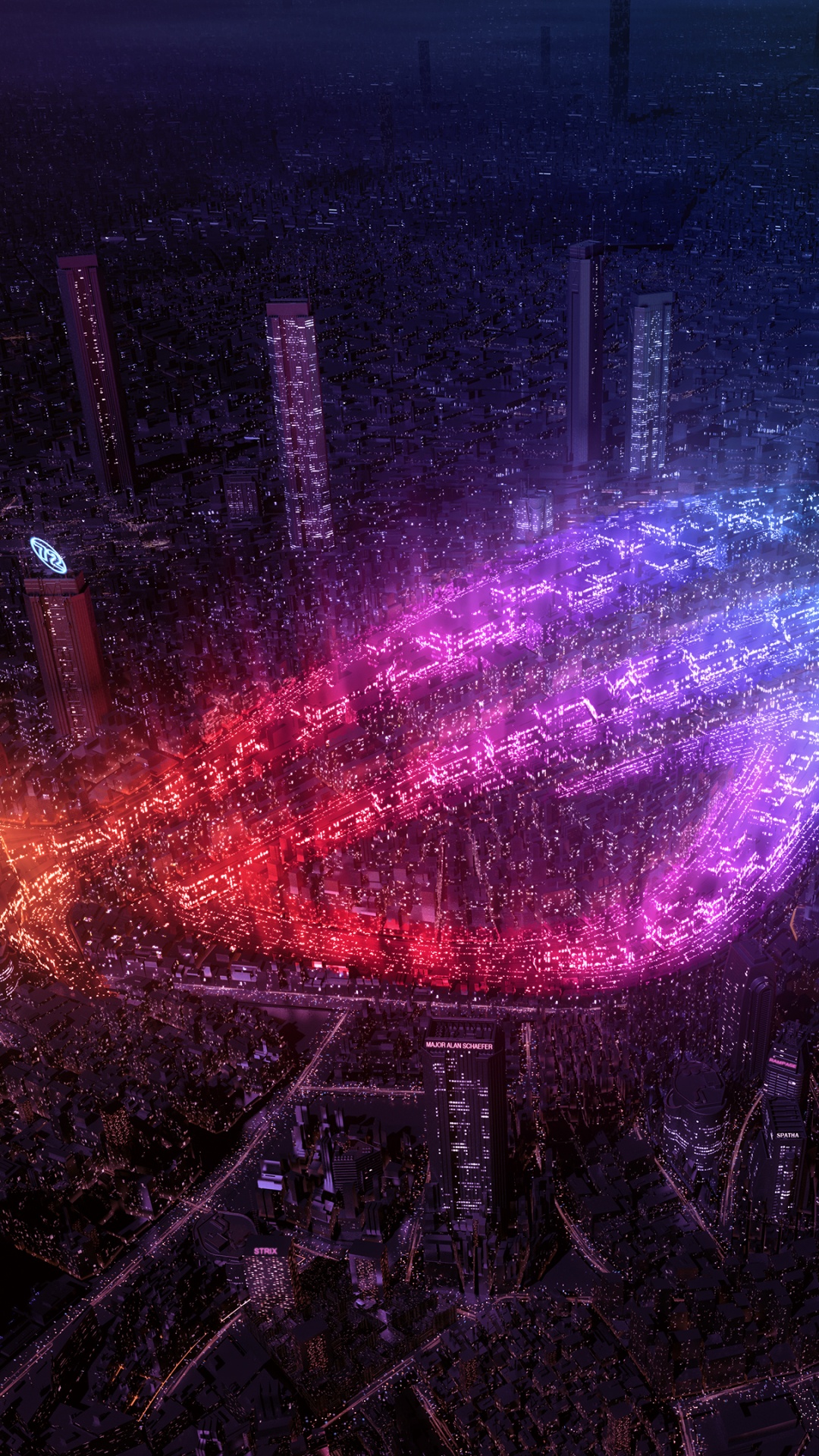 Обои asus rog, asus, пурпур, свет, Фиолетовый в разрешении 1080x1920