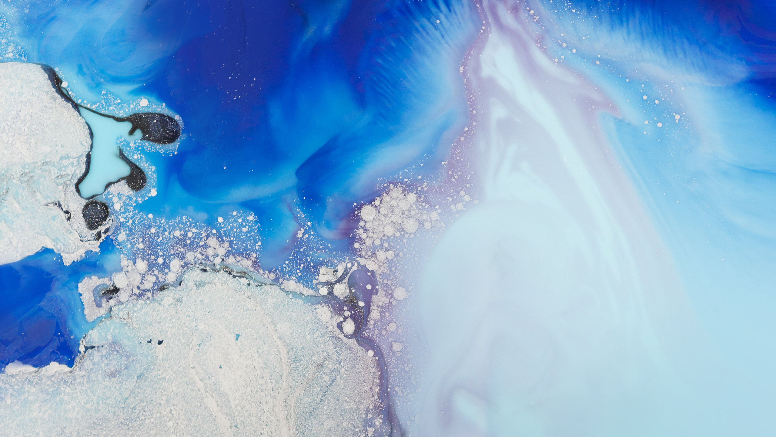 Обои смартфон, Один пользовательский интерфейс, синий, вода, атмосфера в разрешении 2560x1440