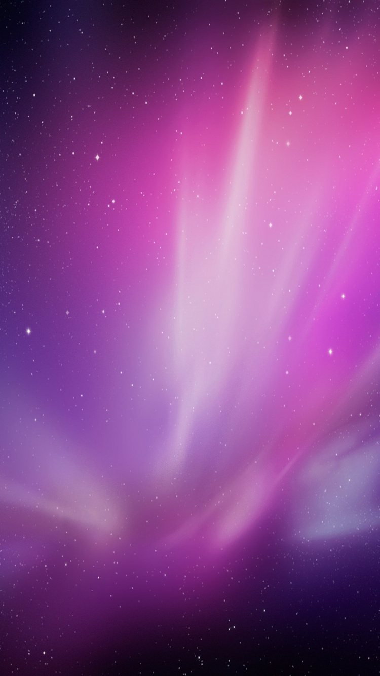 Обои операционные системы, пурпурный цвет, космос, небо, Фиолетовый в разрешении 750x1334