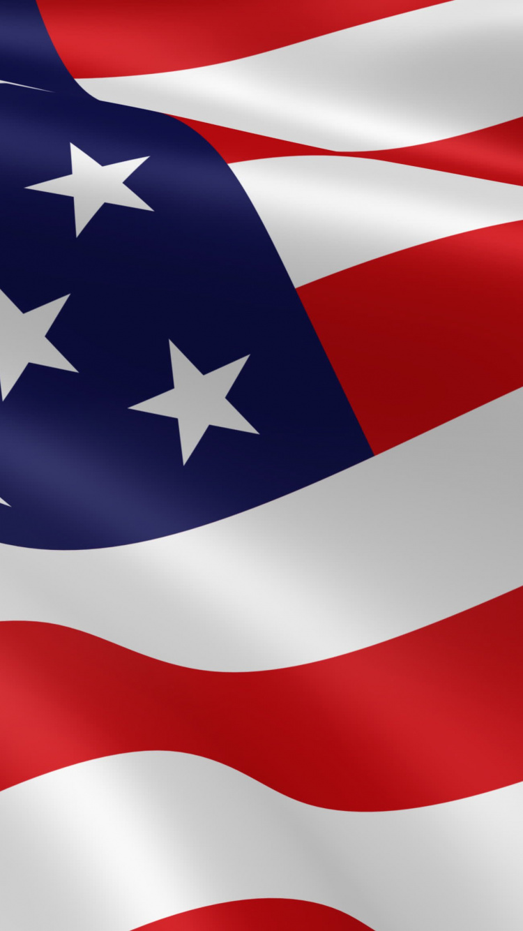 Обои американский флаг, флаг Соединенных Штатов, флаг, Соединённые Штаты Америки, линия в разрешении 750x1334