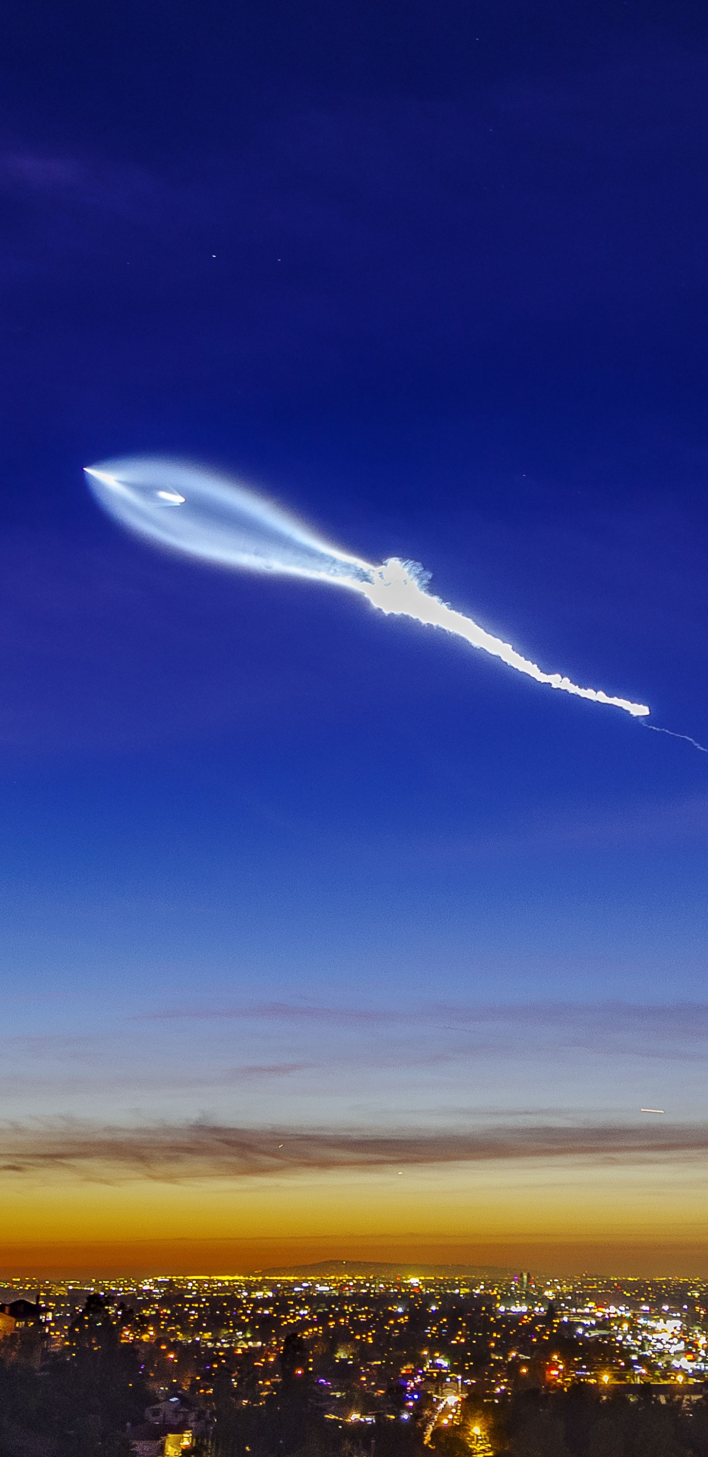 Обои SpaceX, запуск ракеты, Falcon 9, ракета, Falcon Heavy в разрешении 1440x2960