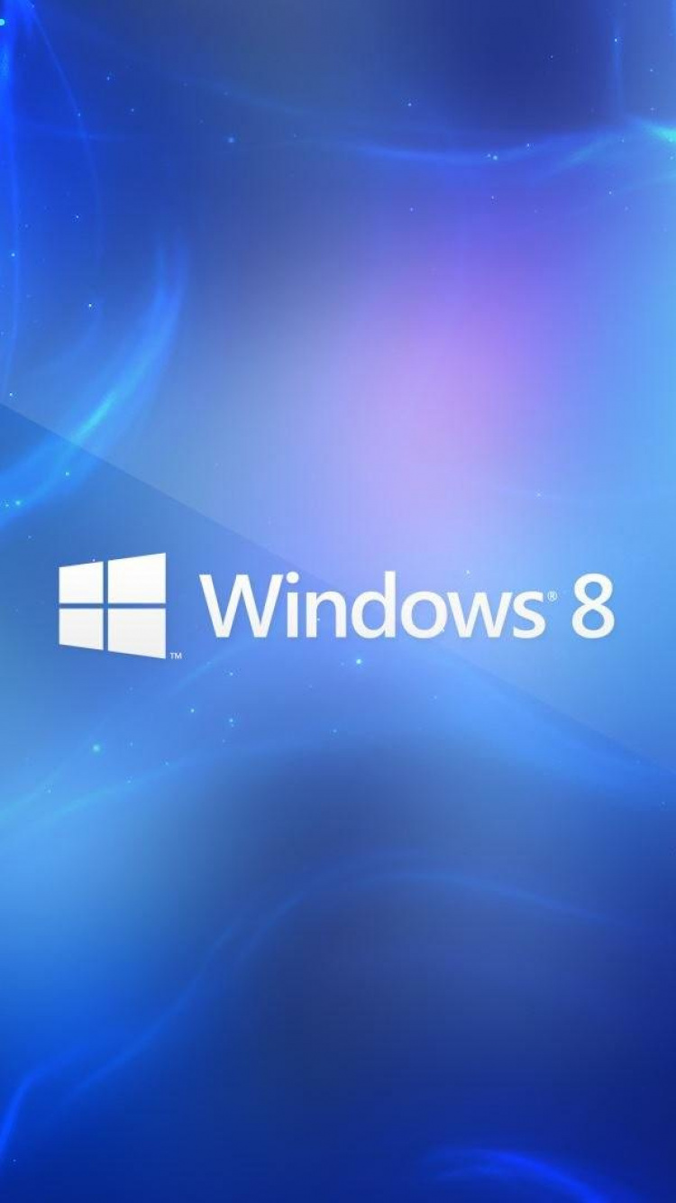 Обои Windows 8, microsoft windows, синий, электрик, свет в разрешении 750x1334