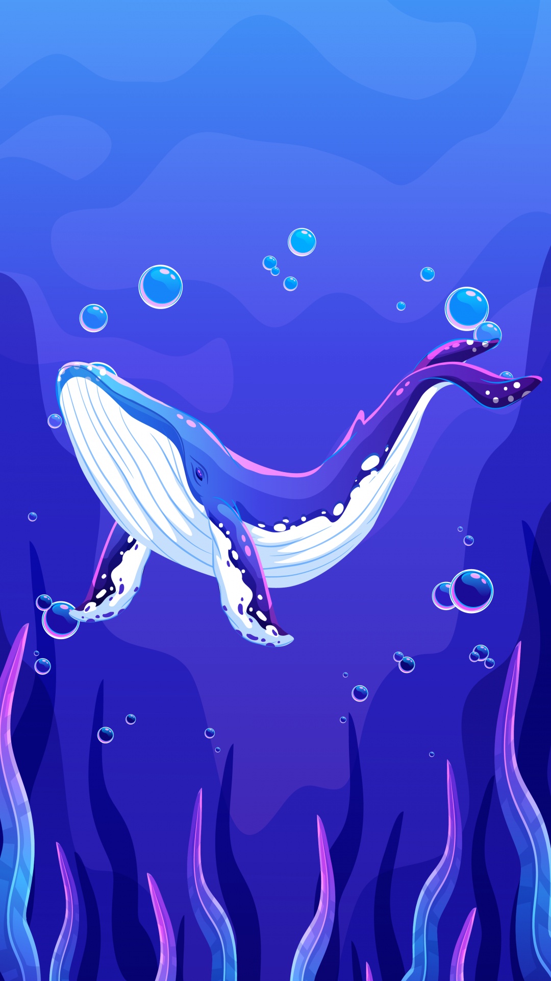 Обои вода, синий, лазурный, пурпур, жидкий в разрешении 1080x1920