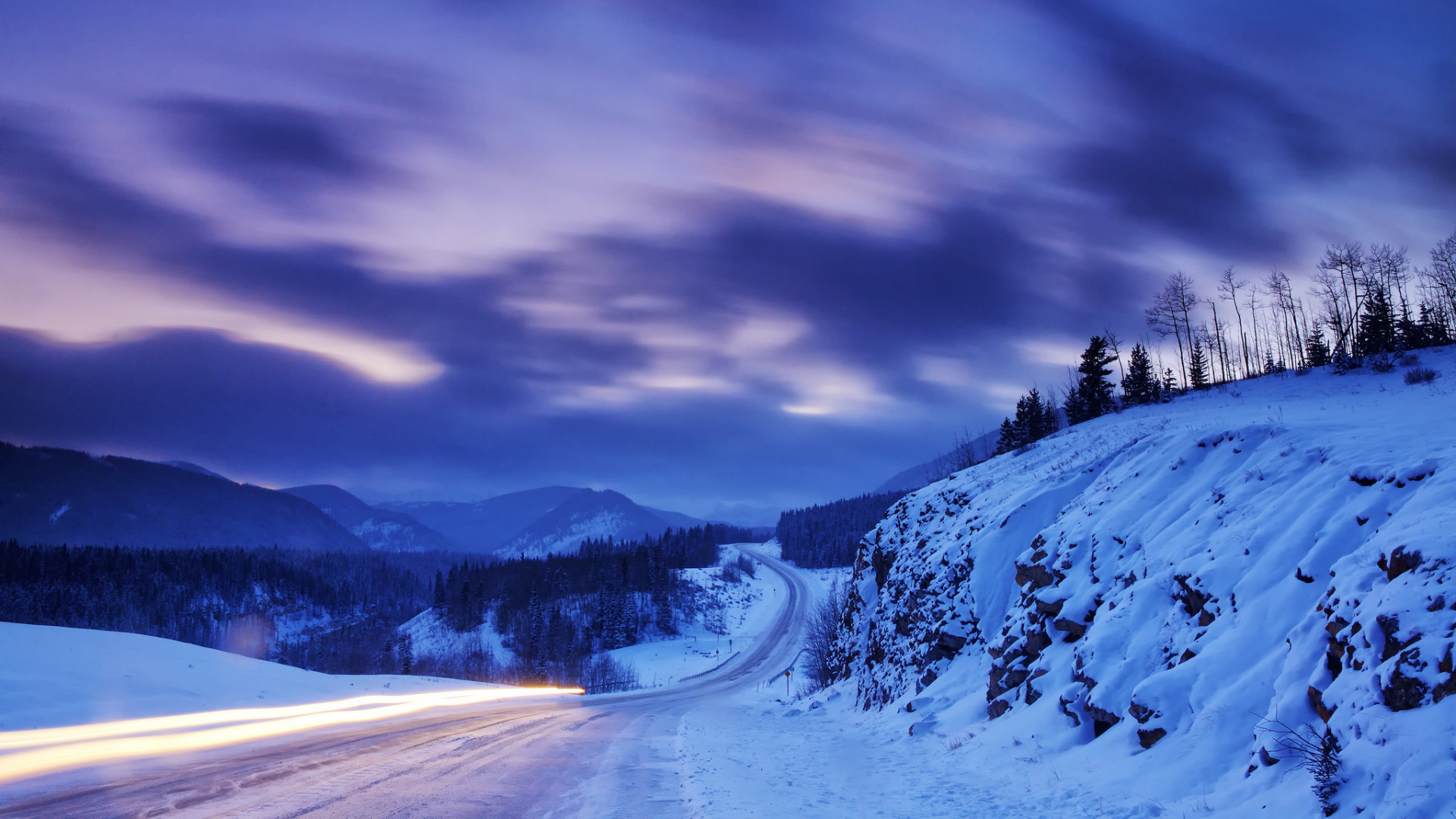 Обои снег, зима, природа, облако, замораживание в разрешении 1920x1080