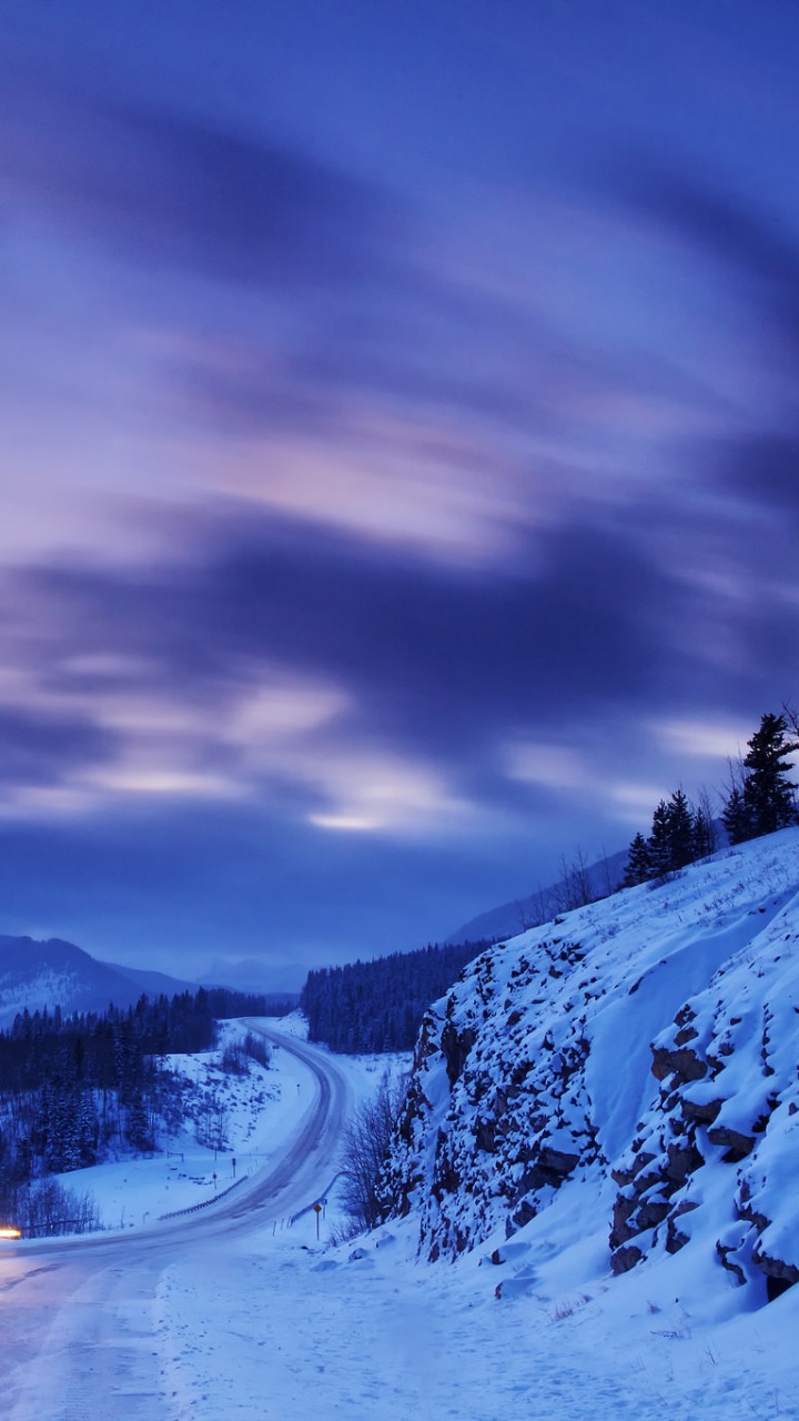 Обои снег, зима, природа, облако, замораживание в разрешении 720x1280