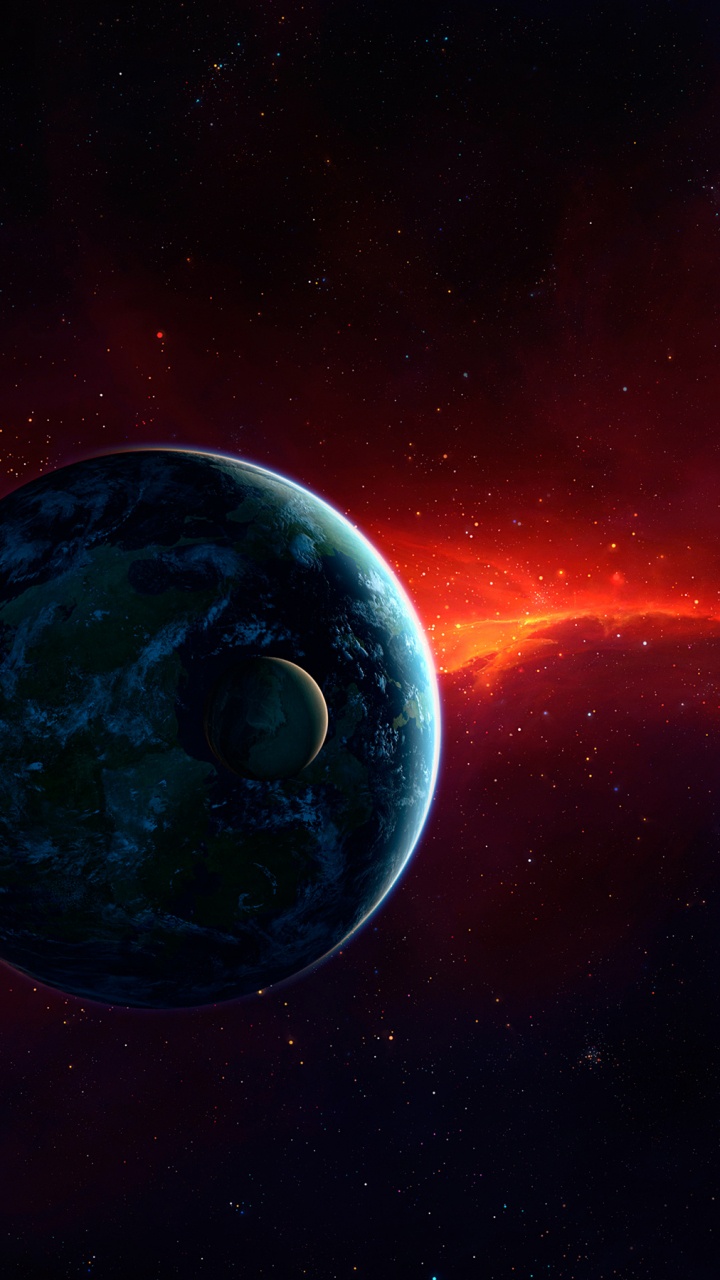 Обои космическое пространство, астрономический объект, космос, атмосфера, планета в разрешении 720x1280