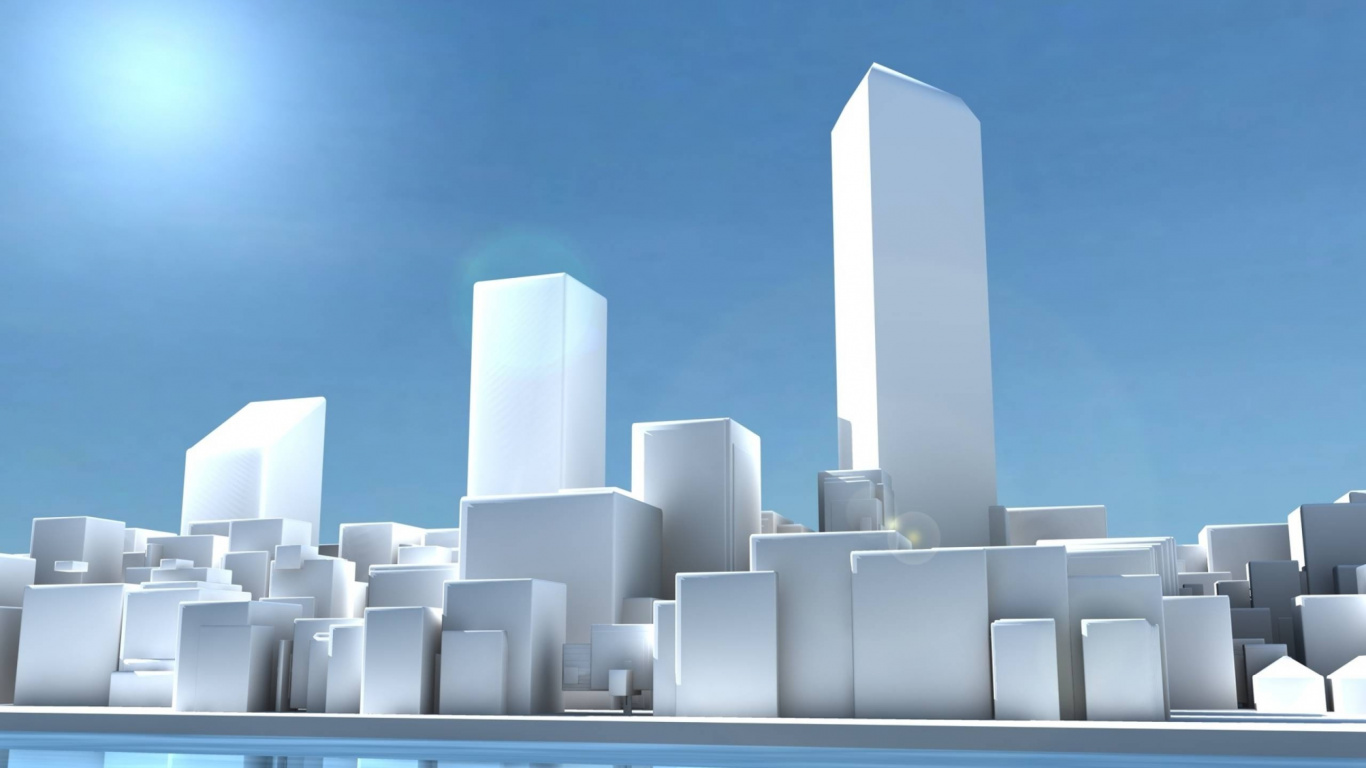 Обои дневное время, свойство, здание, свет, лазурный в разрешении 1366x768