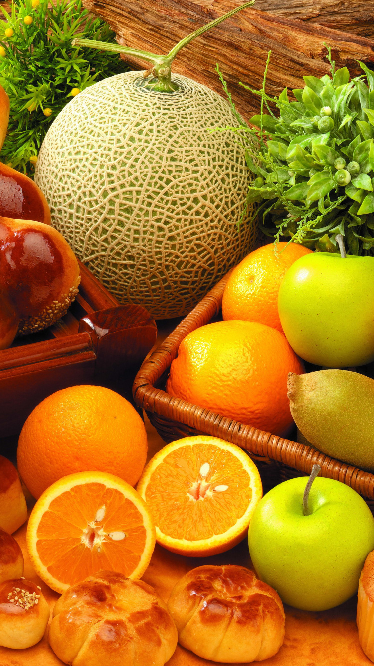 Обои пища, хлеб, овощ, природные продукты, фрукты в разрешении 750x1334