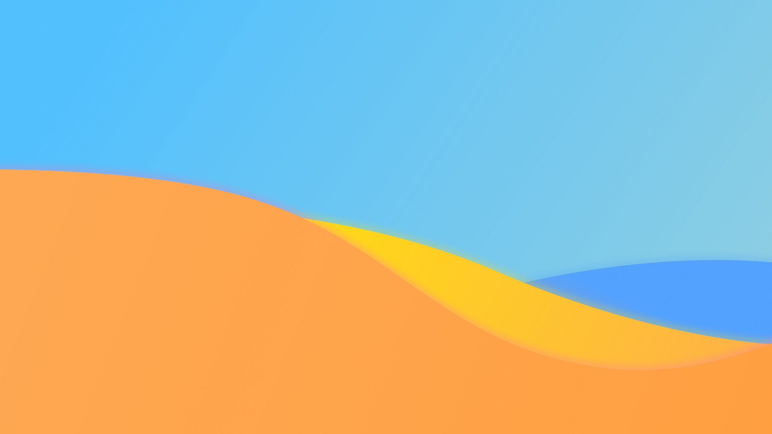 Обои яблоко, iOS 14, склон, гора, природный ландшафт в разрешении 2560x1440