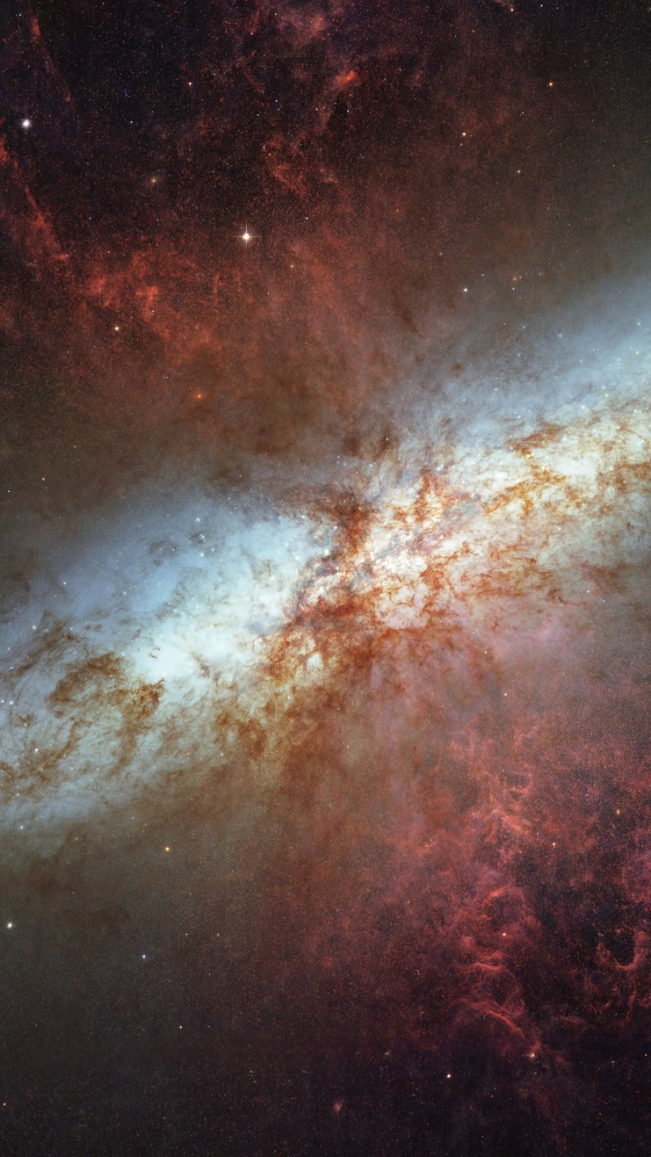 Обои храм-де-крусес, Галактика, Астрономия, Мессье 82, Звездообразования галактики в разрешении 720x1280