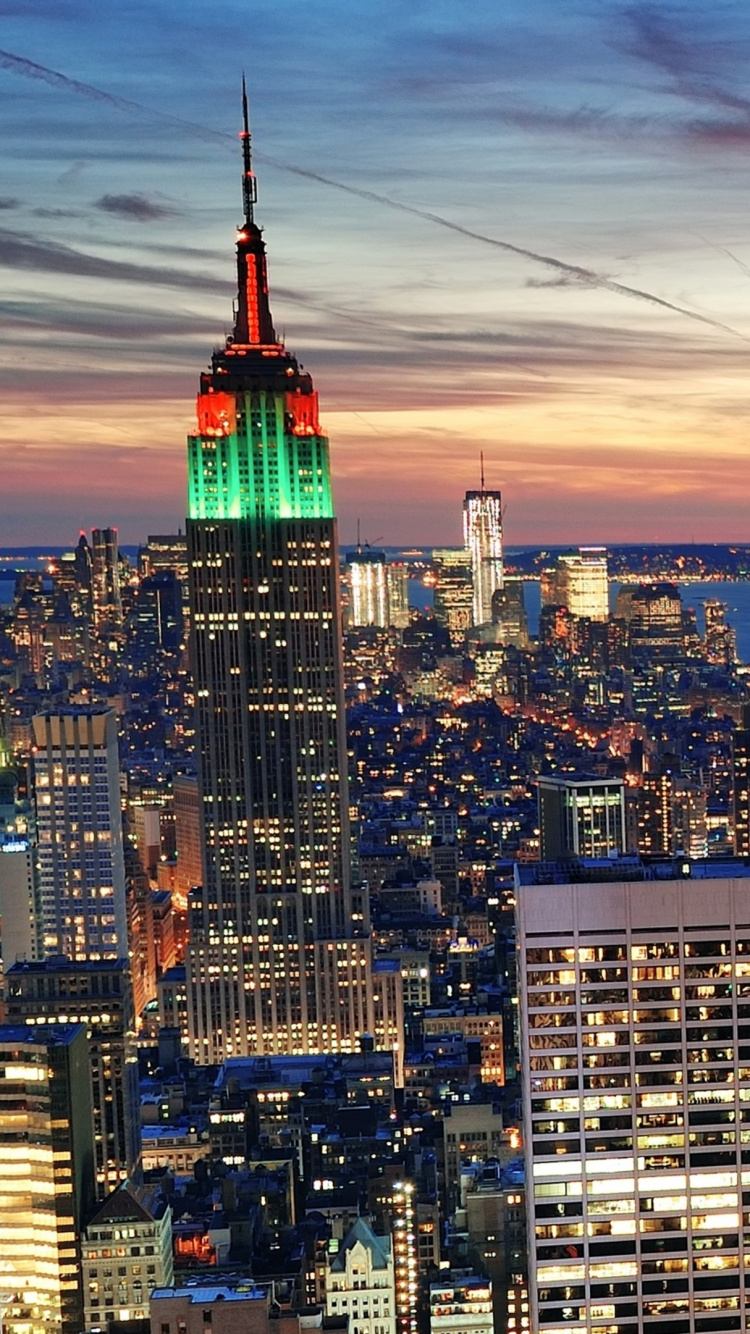 Обои городской пейзаж, город, городской район, метрополия, линия горизонта в разрешении 750x1334