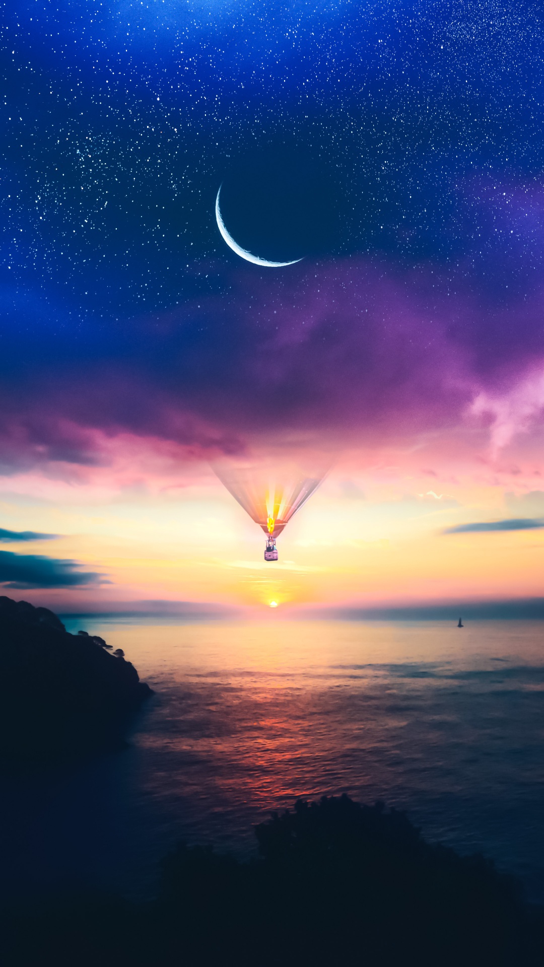 Обои природа, андроид, смартфон, вода, атмосфера в разрешении 1080x1920