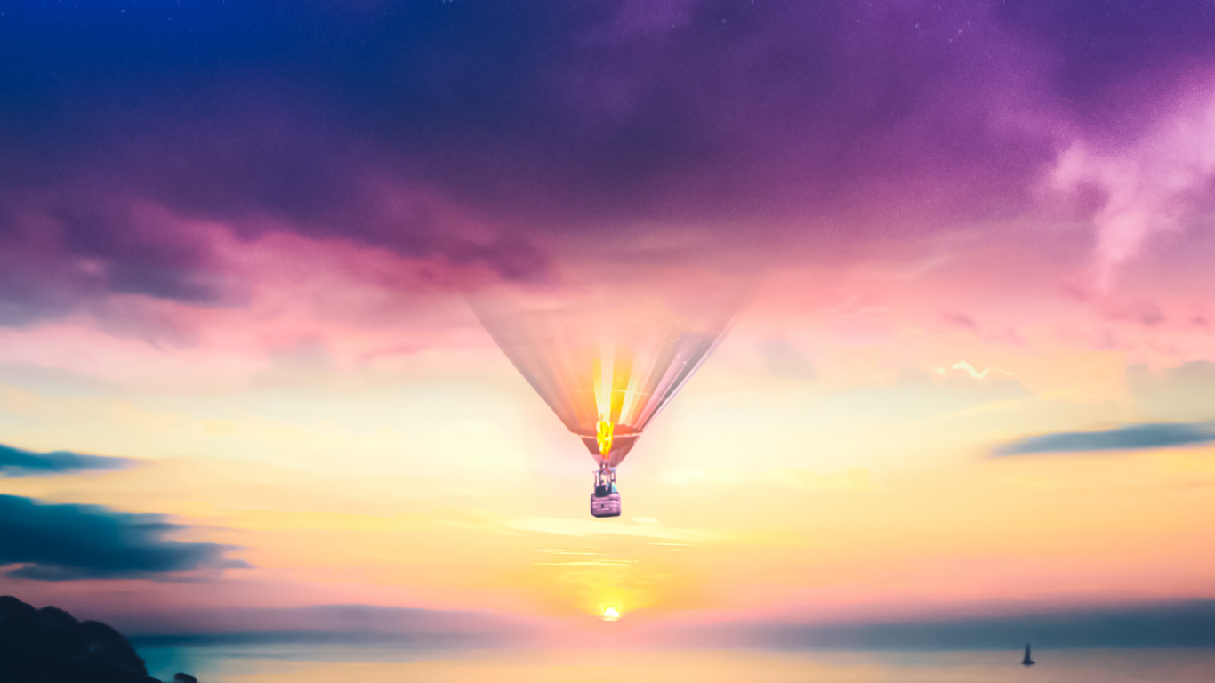 Обои природа, андроид, смартфон, вода, атмосфера в разрешении 1366x768