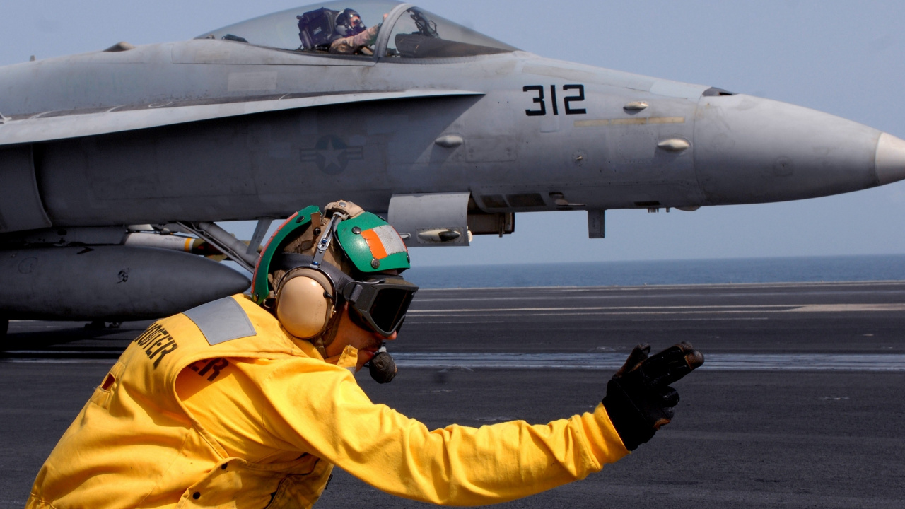 Обои Боинг Ф-18Е F супер Хорнет, самолет, самолеты, авианосец, USS Рональд Рейган в разрешении 1280x720