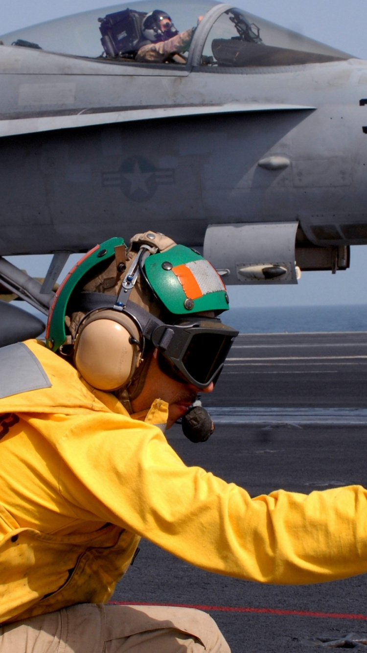 Обои Боинг Ф-18Е F супер Хорнет, самолет, самолеты, авианосец, USS Рональд Рейган в разрешении 750x1334