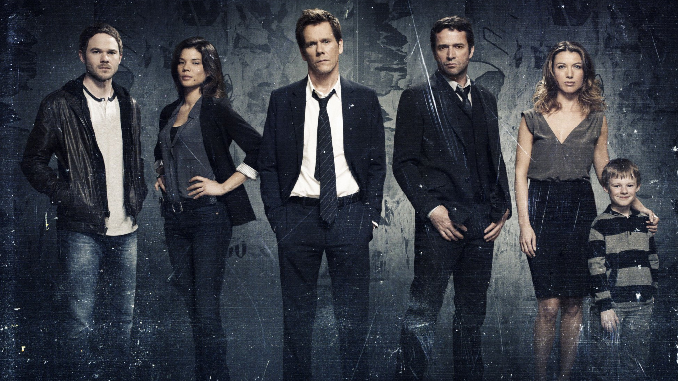 Обои Кевин Бейкон, Кевин Уильямсон, Джеймс Пьюрфой, следование, Райан Харди в разрешении 1366x768