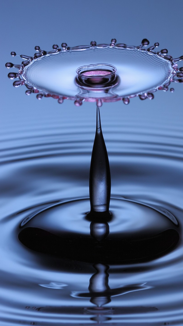 Обои вода, гидроресурсы, падение, жидкий, отражение в разрешении 750x1334