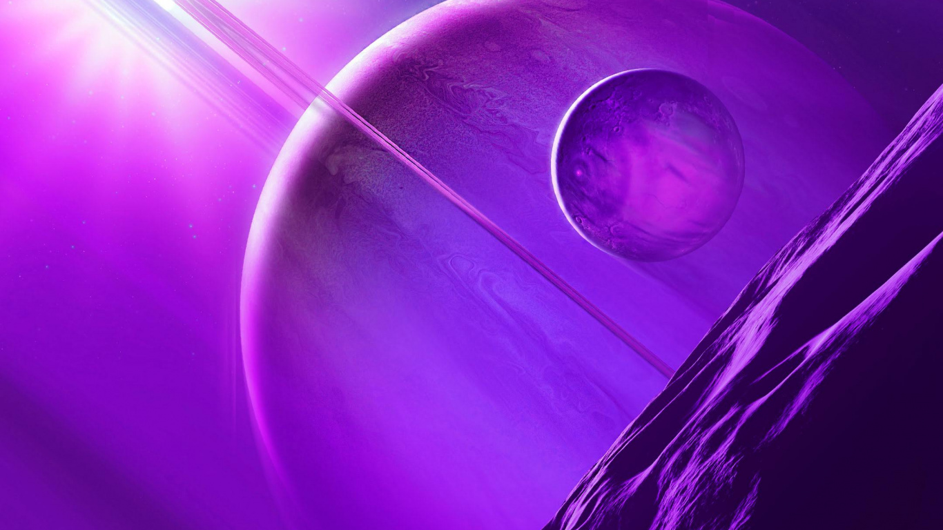 Обои Huawei, Honor Magic 2, планетарное абстрактное искусство, абстрактное искусство, планета в разрешении 1366x768