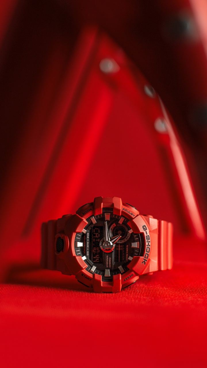 Обои часы, красный цвет, Представление, производительность в разрешении 720x1280