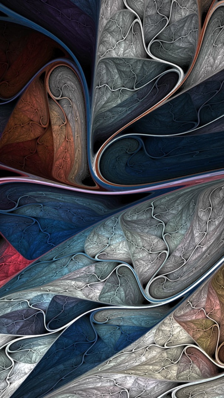 Обои фрактал, фрактальное искусство, абстрактное искусство, коричневый цвет, художественная краска в разрешении 720x1280