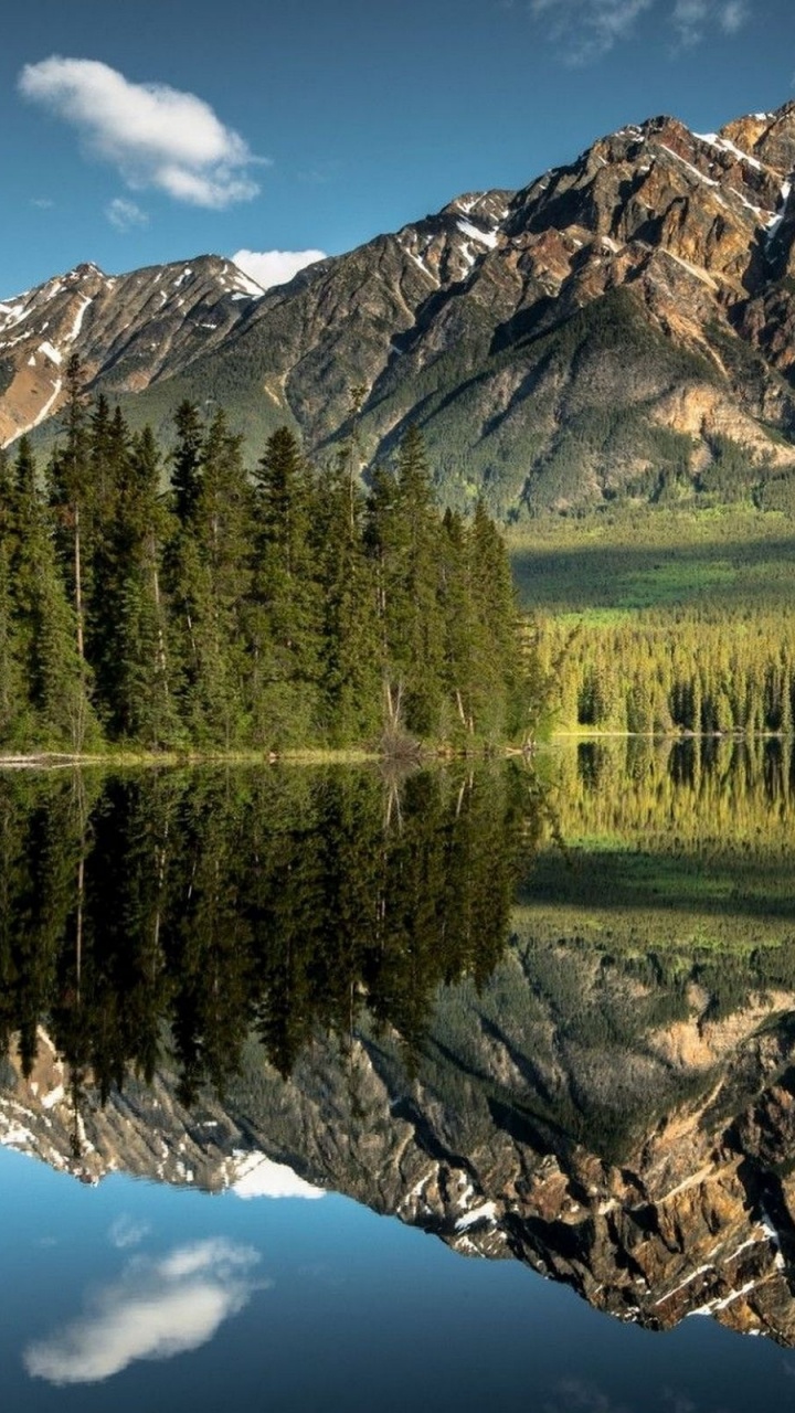 Обои Джаспер, гора, природа, парк, отражение в разрешении 720x1280