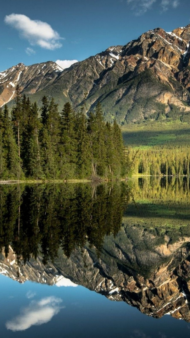 Обои Джаспер, гора, природа, парк, отражение в разрешении 750x1334