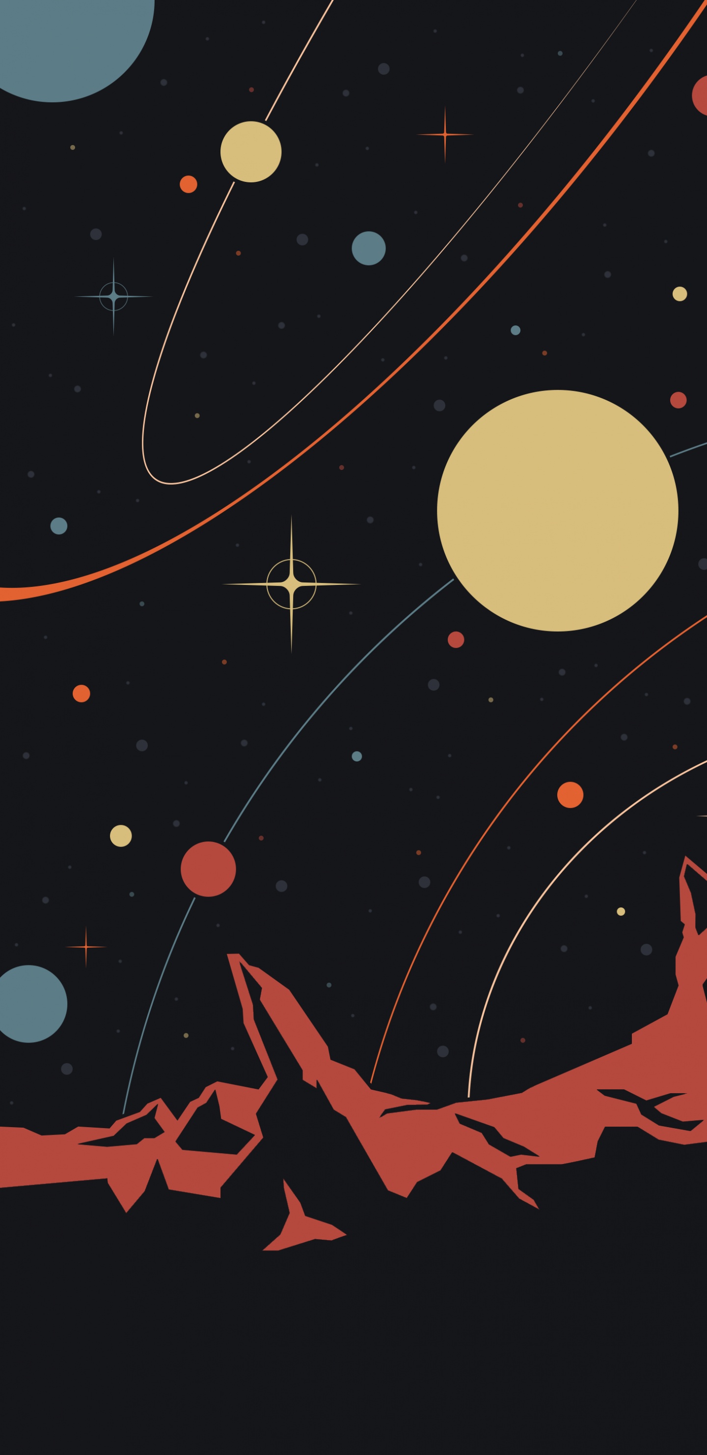 Обои постер, графический дизайн, иллюстрация, визуальное искусство, Ретрофутуризм в разрешении 1440x2960