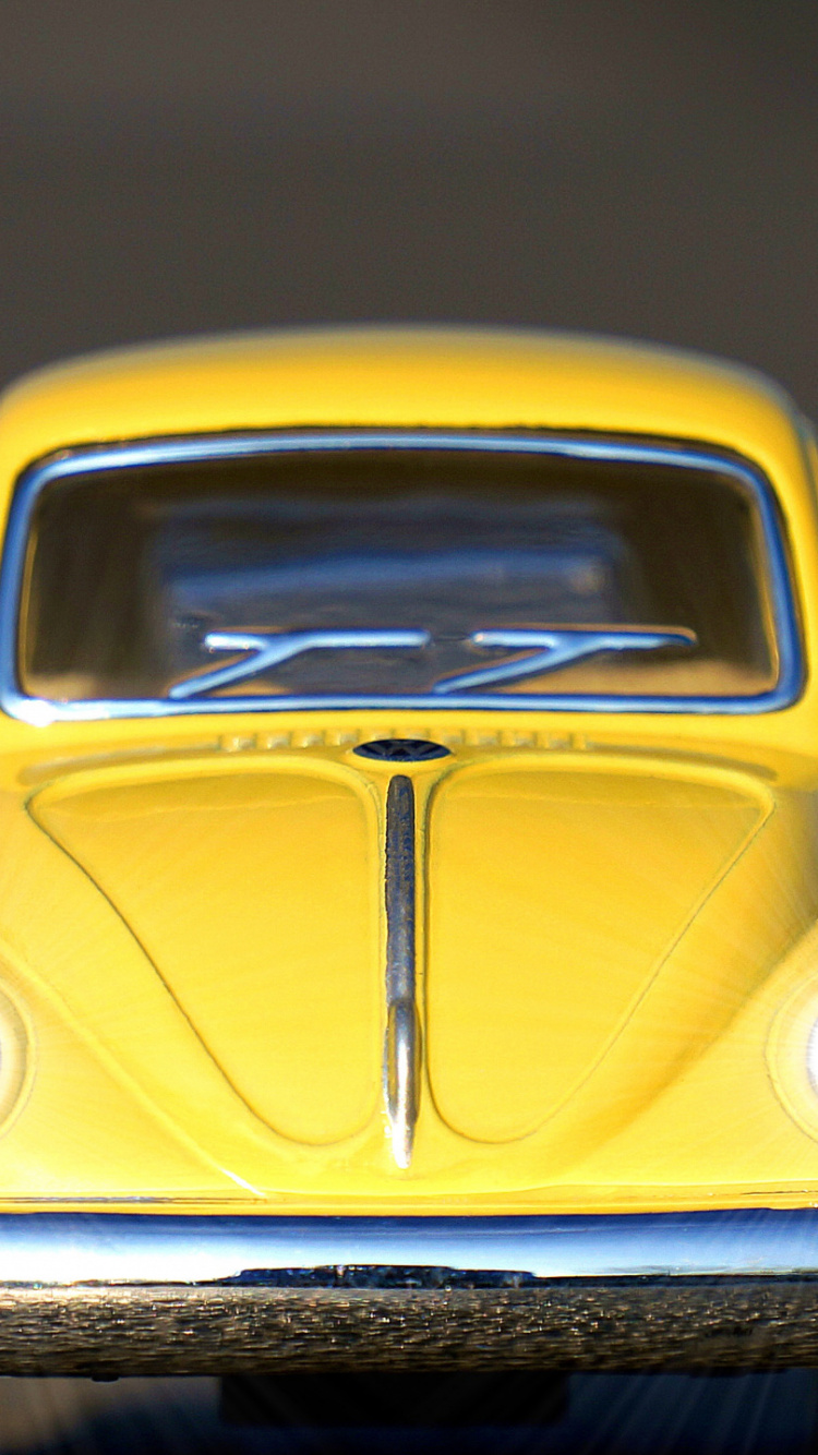 Обои Фольксваген жук, Фольксваген, авто, фара, желтый в разрешении 750x1334