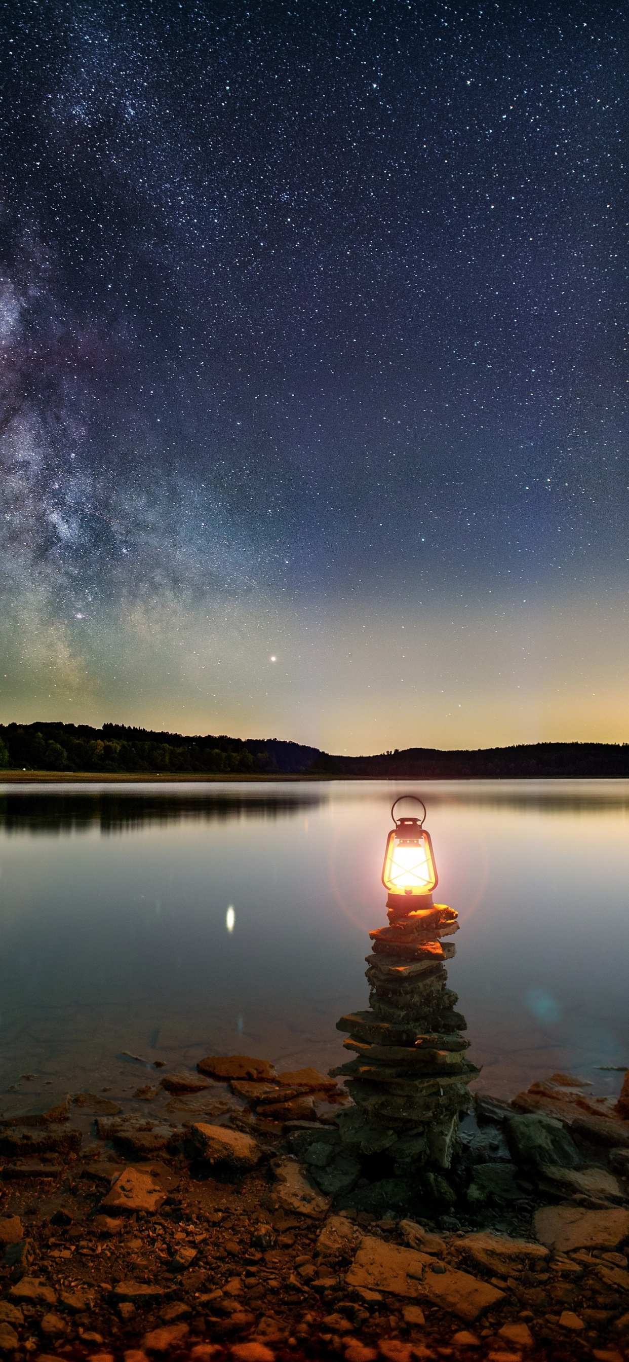 Обои звезда, природный ландшафт, спокойный, облако, небо в разрешении 1242x2688