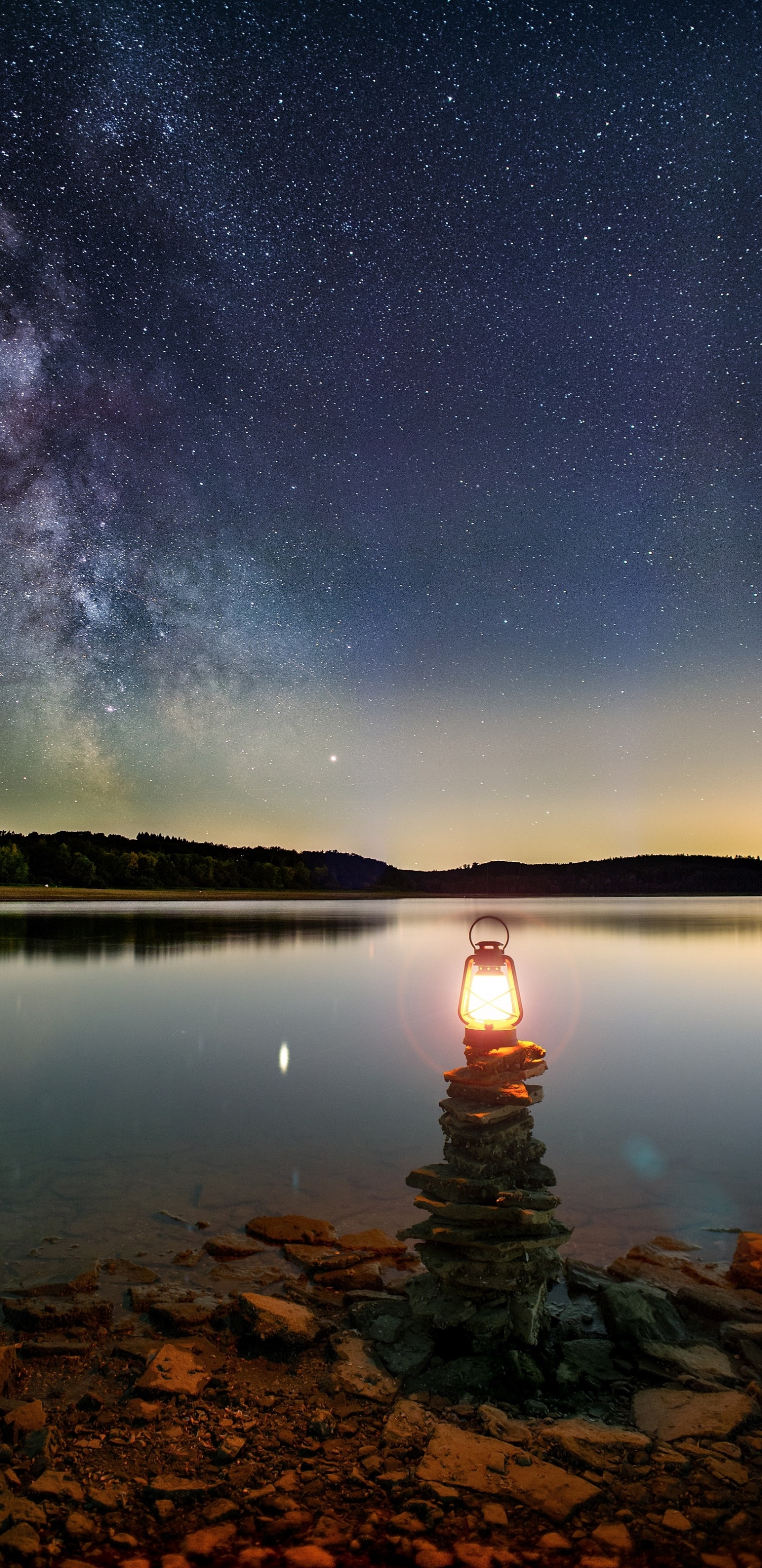 Обои звезда, природный ландшафт, спокойный, облако, небо в разрешении 1440x2960