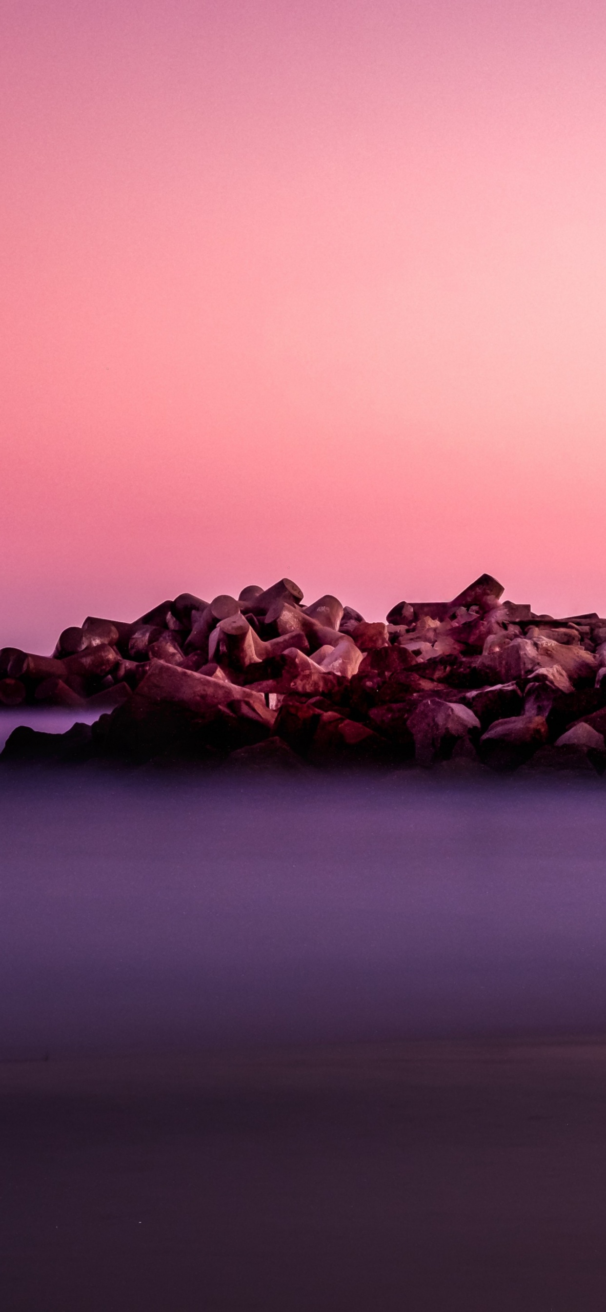 Обои Маяк, вода, вышка, послесвечение, сумрак в разрешении 1242x2688