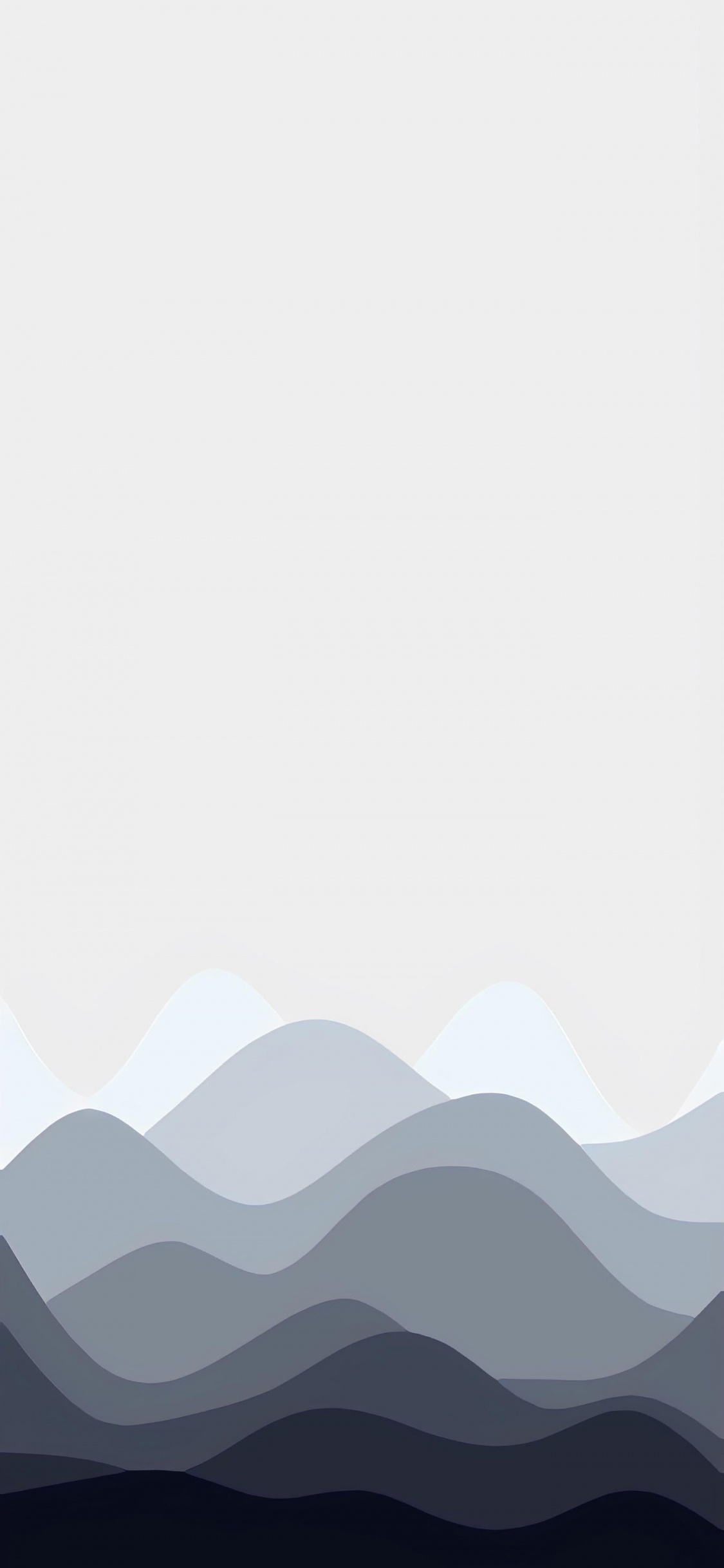 Обои атмосфера, лазурный, серый цвет, склон, материальное свойство в разрешении 1125x2436