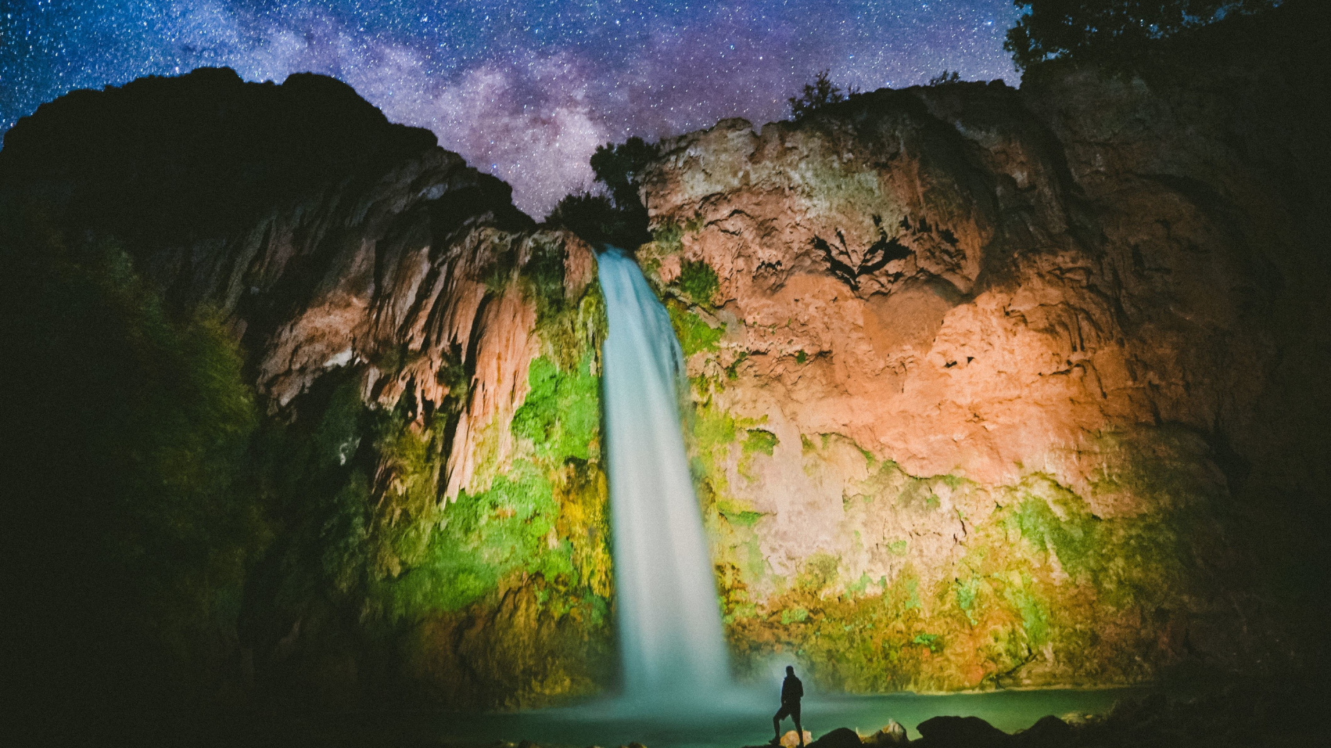 Обои Млечный Путь, природа, вода, формирование, пейзаж в разрешении 1920x1080