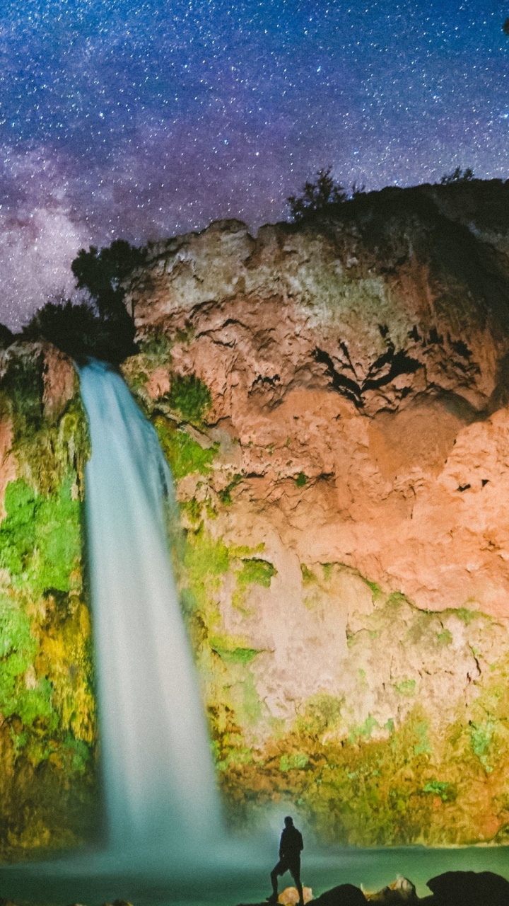 Обои Млечный Путь, природа, вода, формирование, пейзаж в разрешении 720x1280