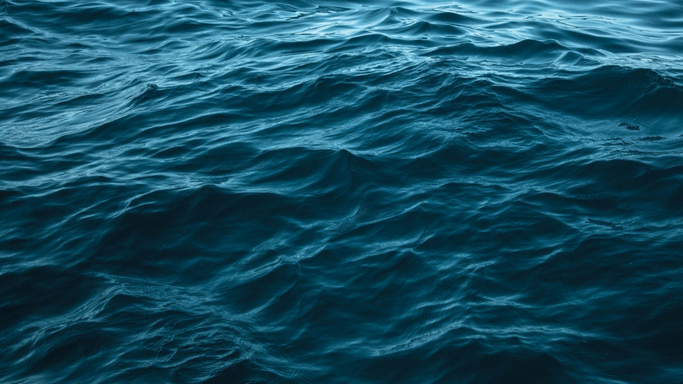 Обои океан, море, ветровая волна, синий, вода в разрешении 1366x768