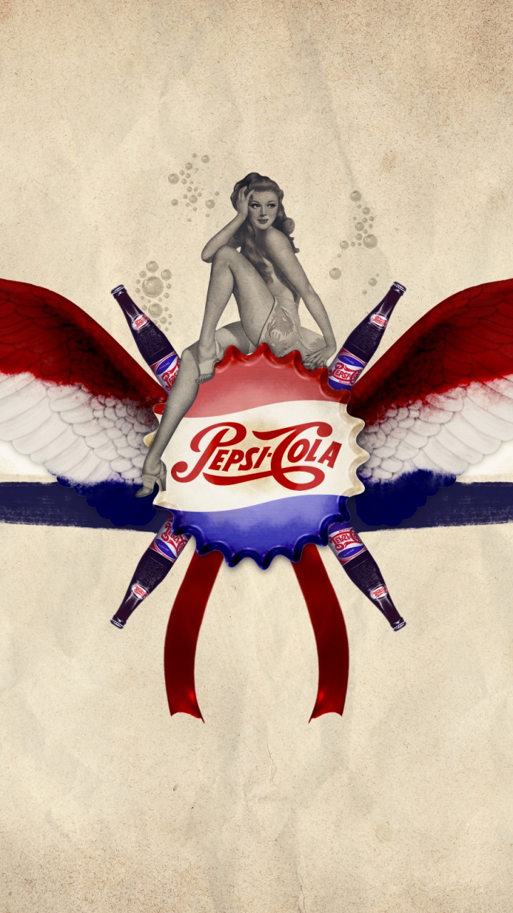 Обои пепси, кола, Кока-Кола, красный цвет, крыло в разрешении 720x1280