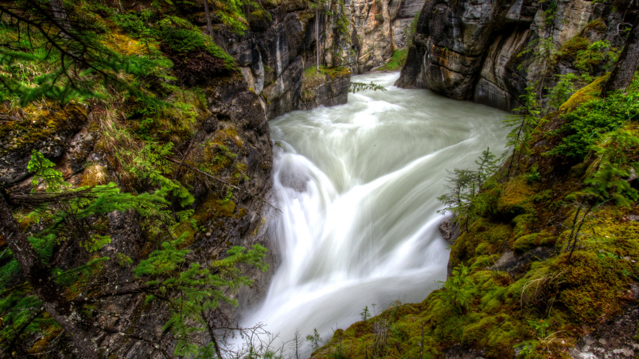 Обои Каньон Maligne, озеро maligne, Джаспер, озеро Луиза, парк в разрешении 1280x720