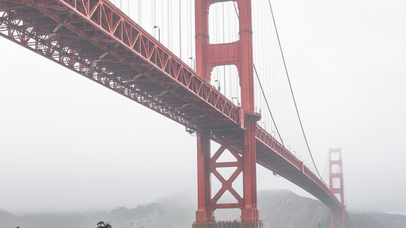 Обои мост Golden Gate, мост, подвесной мост, вантовый мост, extradosed мост в разрешении 1366x768