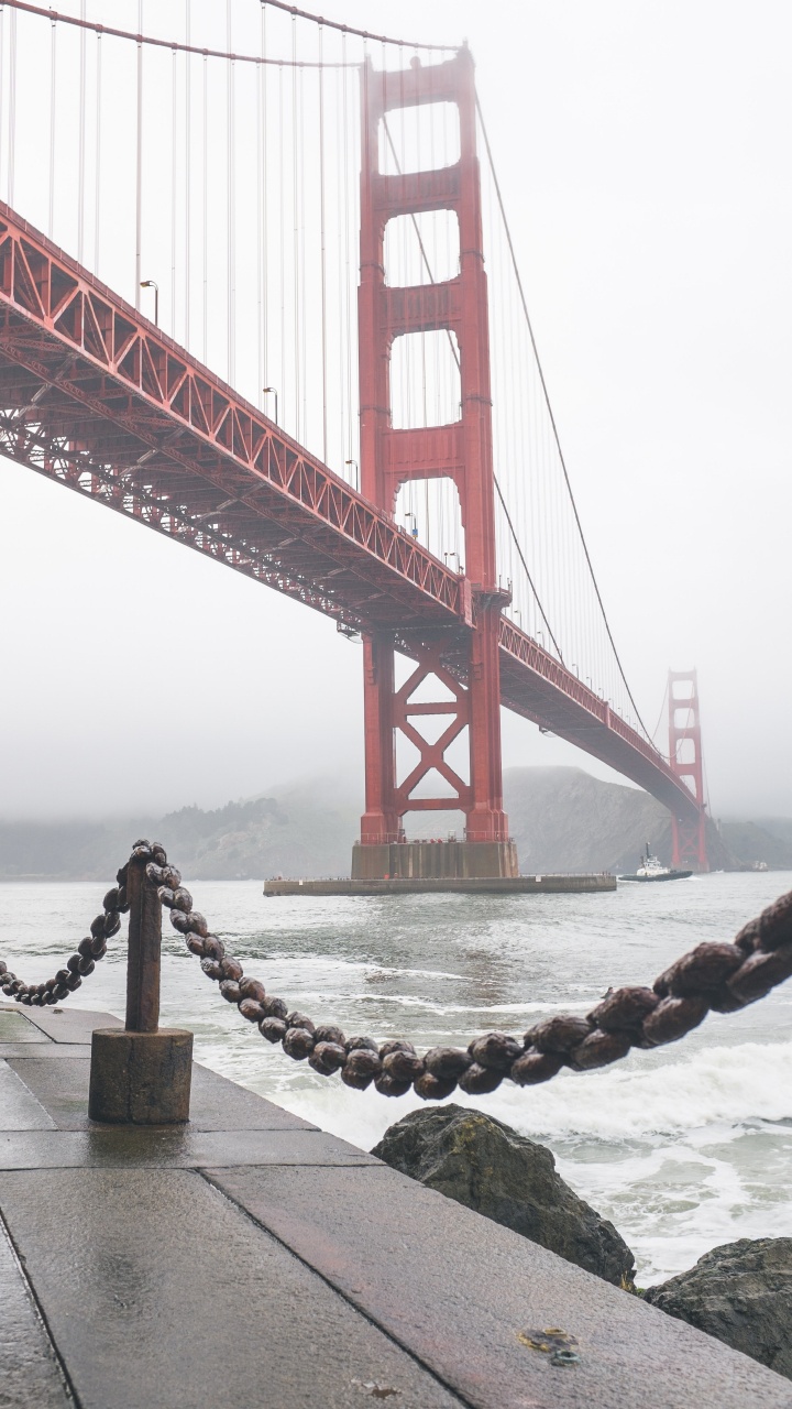 Обои мост Golden Gate, мост, подвесной мост, вантовый мост, extradosed мост в разрешении 720x1280