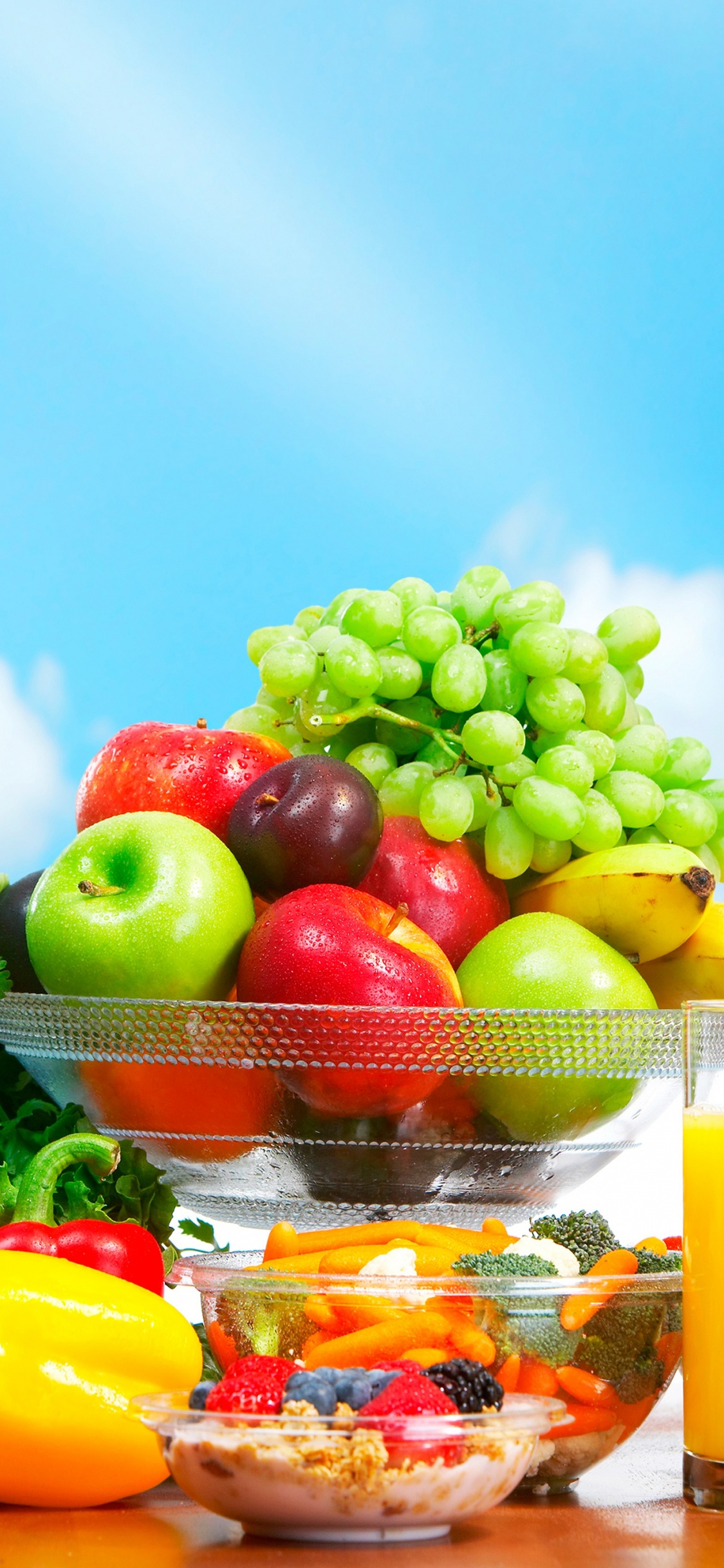 Обои овощ, фрукты, природные продукты, местное блюдо, пища в разрешении 1125x2436