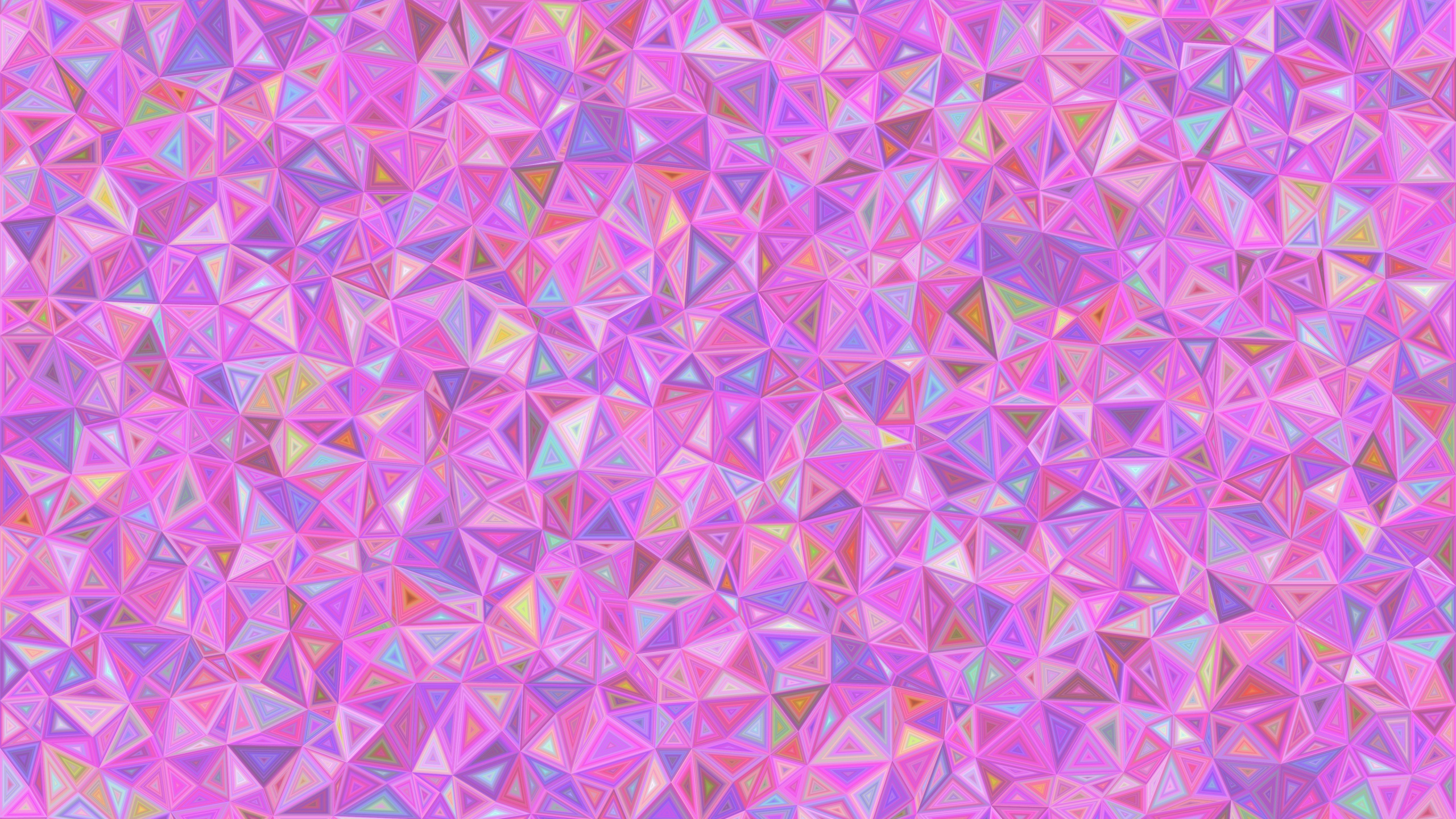 Обои симметрия, розовый, треугольник, векторная графика, сирень в разрешении 2560x1440
