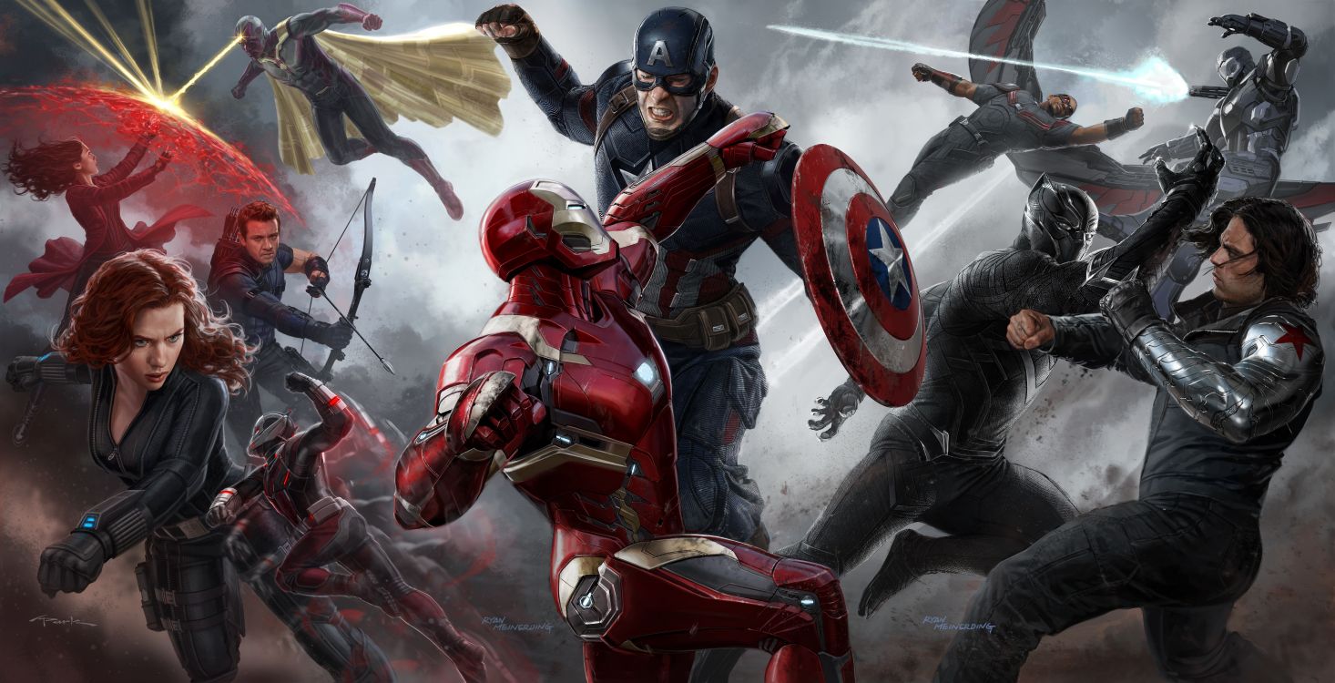 Скачать 11762x6017 обои Капитан Америка Гражданская Война, Студия Marvel, фигурка, компьютерная игра, искусство Обои Капитан Америка Гражданская Война, Студия Marvel, фигурка, компьютерная игра, искусство в разрешении 11762x6017