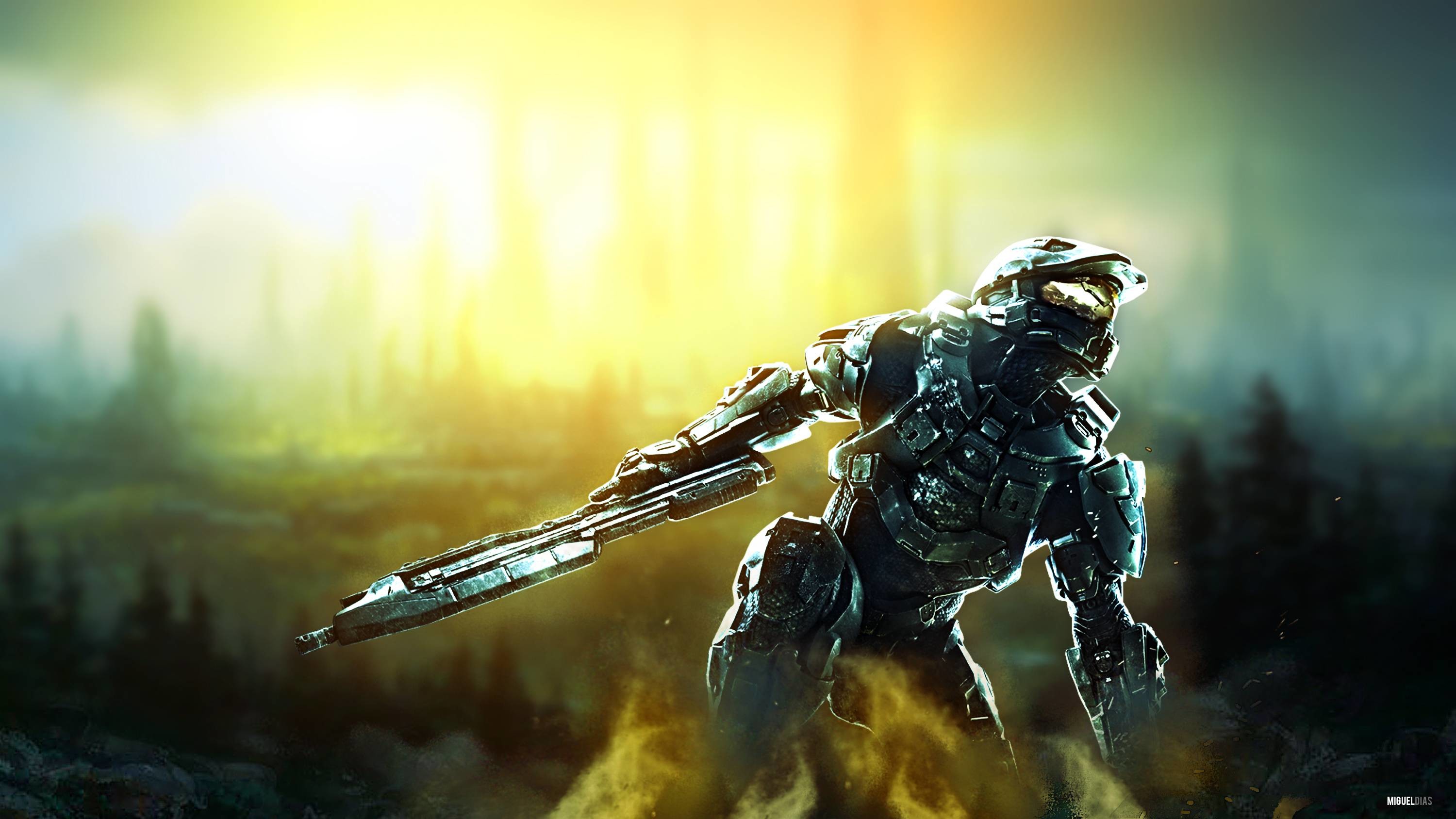 Oboi Halo 4 Master Chif Kompyuternaya Igra Figurka Meha Hd Ready Besplatno Zastavka 1366x768 Skachat Kartinki I Foto