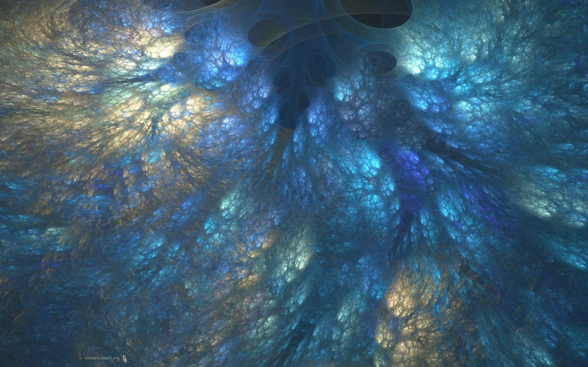 Обои фрактальное искусство, космос, атмосфера, морская биология, подземные воды в разрешении 2560x1600