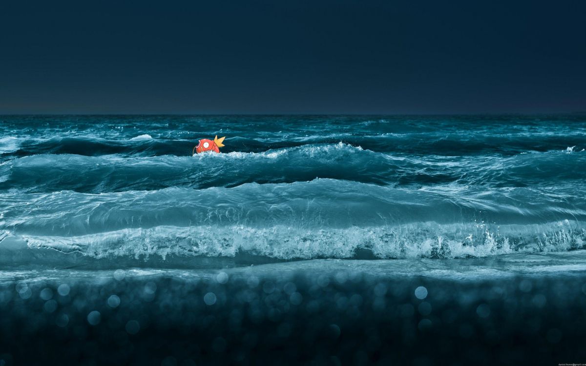 Обои океанская волна, океан, море, волны ночью, вода в разрешении 2559x1599