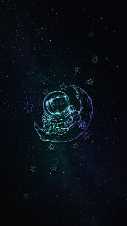 Обои атмосфера, астрономический объект, Галактика, наука, круг в разрешении 3240x5760