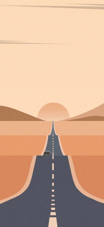 Обои Оранжевый цвет, треугольник, склон, полутона и оттенки, узор в разрешении 1284x2778