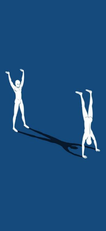 Обои чау хон лам, отрицательное пространство, иллюстрация, дизайн, графика в разрешении 1080x2340